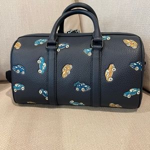 NWT Coach Venturer Crsbdy Leather Car Print In Midnight Multi W/ Matching Wallet